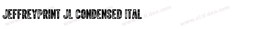 JeffreyPrint JL Condensed Italic字体转换